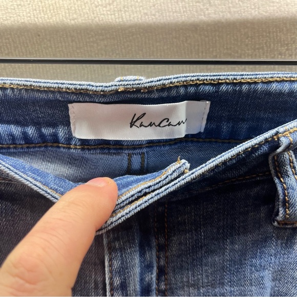 KanCan Distressed Trashed Jegging Womens XL Blue Denim Stretch Cute Comfy 2863 - Picture 2 of 10